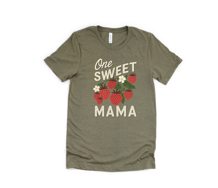 One SWEET MAMA | Berry Blessed: Celebrating Sweetness and Love Soft Cozy Longer Length Unisex Graphic Tee T-shirt