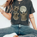  Raccoon Moonlight | Howling to the Moon: A Raccoon's Cosmic Serenade Unisex Heavyweight Comfort Tee