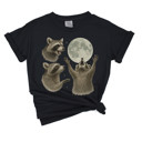  Raccoon Moonlight | Howling to the Moon: A Raccoon's Cosmic Serenade Unisex Heavyweight Comfort Tee