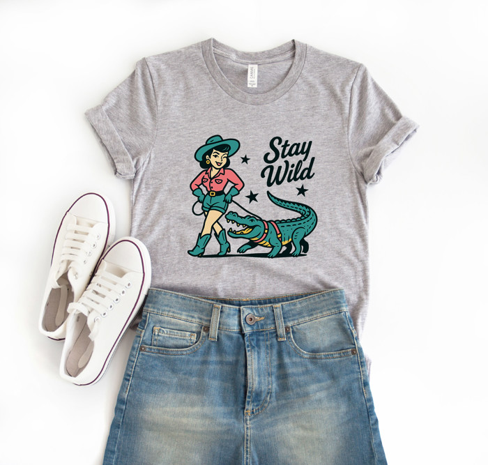 Stay Wild | Unleash Your Inner Adventurer Soft Cozy Longer Length Unisex Graphic Tee T-shirt