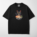  Cat Eating Ramen | Noodle Nirvana: A Feline Feast Unisex Heavyweight Comfort Tee
