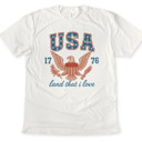  USA 1776 land that i love | Celebrating Freedom: Heart and Heritage of the USA Soft Cozy Longer Length Unisex Graphic Tee T-shirt