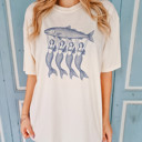  Mermaids Holding a Large Fish | A Catch of Mystical Proportions Unisex Heavyweight Comfort Tee