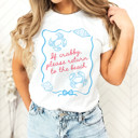  If crabby, please return to the beach | Crabby to Happy: A Beachy Reminder Soft Cozy Longer Length Unisex Graphic Tee T-shirt