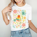  Folk Art Style Teacher Tee A+ | Blooms of Knowledge Soft Cozy Longer Length Unisex Graphic Tee T-shirt