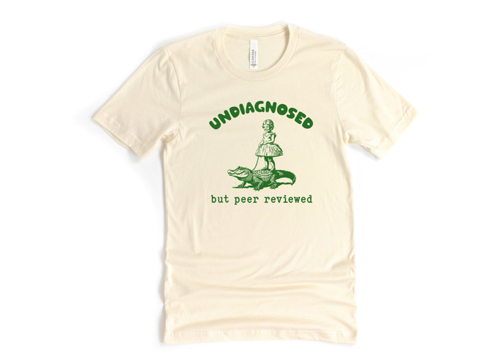 UNDIAGNOSED but peer reviewed | Embracing the Wild with a Smile Soft Cozy Longer Length Unisex Graphic Tee T-shirt