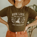  RUN LIKE MR COLLINS | A Runaway Pride And Prejudice Love Story Soft Cozy Longer Length Unisex Graphic Tee T-shirt