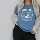  RUN LIKE MR COLLINS | A Runaway Pride And Prejudice Love Story Soft Cozy Longer Length Unisex Graphic Tee T-shirt