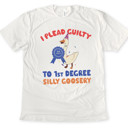  I PLEAD GUILTY TO 1st DEGREE SILLY GOOSERY | A Celebration of Quirky Confessions Soft Cozy Longer Length Unisex Graphic Tee T-shirt