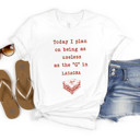  Today I plan on being as useless as the "G" in LASAGNA | Embracing My Inner 'G': A Day of Delicious Deeds and Delightful Dismissal Soft Cozy Longer Length Unisex Graphic Tee T-shirt