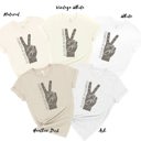  Blessed are the Peacemakers Peace Sign Grunge Hand Soft Cozy Longer Length Unisex Graphic Tee T-shirt