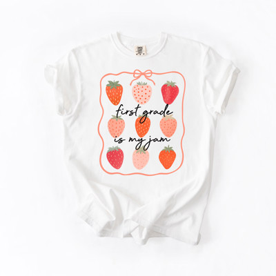 first grade is my jam | A Berry Sweet Beginning to a new school year Unisex Heavyweight Comfort Tee