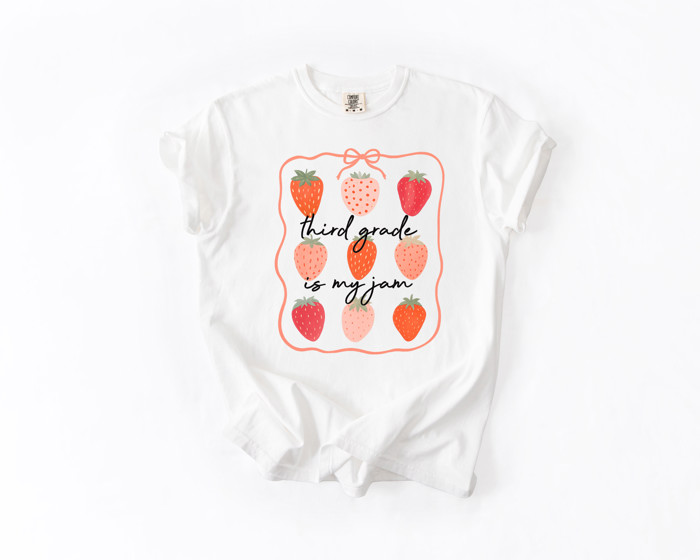 Third grade is my jam | Sweet Moments of Learning, Teacher Tee Unisex Heavyweight Comfort Tee 