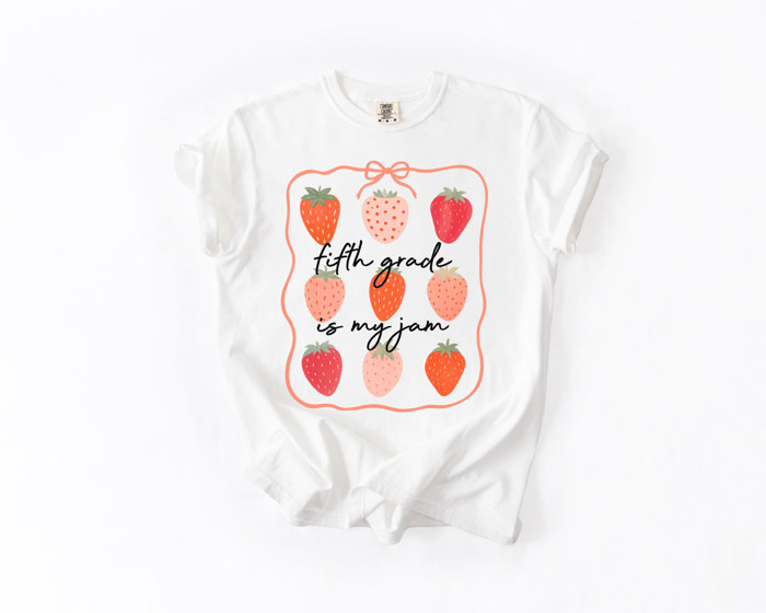 Fifth grade is my jam | Sweet Memories of Fifth Grade Unisex Heavyweight Comfort Tee