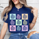  Apples For The Teacher - Checkerboard Apples | A Whimsical Orchard of Pastel Delight Unisex Heavyweight Comfort Tee