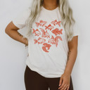  Nihonga Style Swimming Goldfish | Swimming in Harmony Soft Cozy Longer Length Unisex Graphic Tee T-shirt