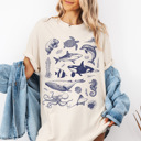  Marine Life Illustrations | Oceanic Wonders: A Deep Dive into Nature's Art Unisex Heavyweight Comfort Tee