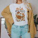  Bruh, IT'S FALL | Quirky Autumn Vibes with a Cozy Goose Soft Cozy Longer Length Unisex Graphic Tee T-shirt