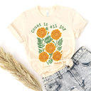  Count it all joy | Blooming in Joy Soft Cozy Longer Length Unisex Graphic Tee T-shirt