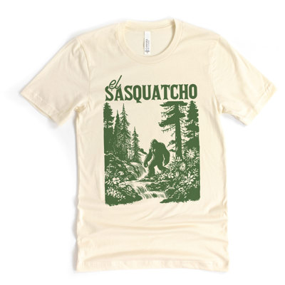 el SASQUATCHO | Embrace the Mystery of the Wild Soft Cozy Longer Length Unisex Graphic Tee T-shirt