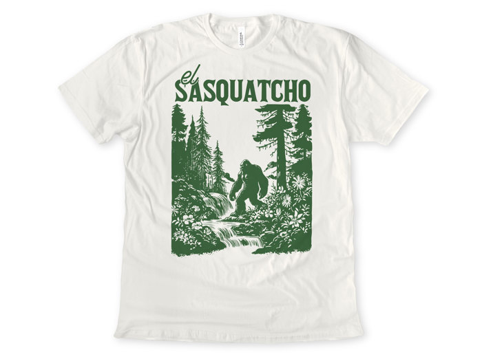 el SASQUATCHO | Embrace the Mystery of the Wild Soft Cozy Longer Length Unisex Graphic Tee T-shirt