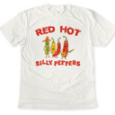  RED HOT SILLY PEPPERS | A Spicy Serenade of Fun Soft Cozy Longer Length Unisex Graphic Tee T-shirt