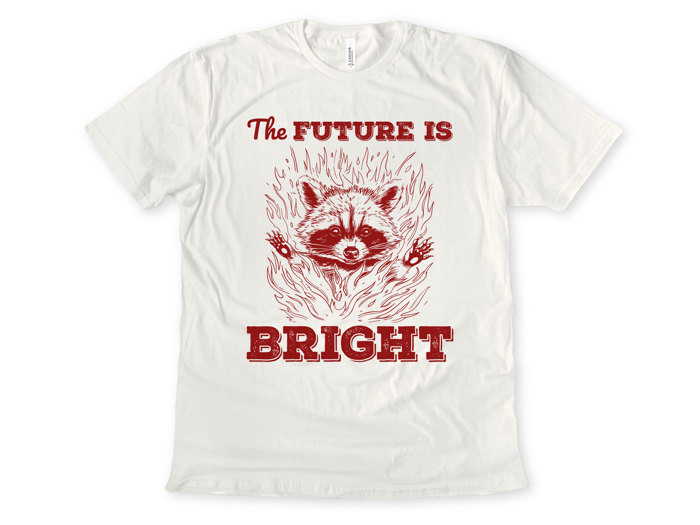 The FUTURE IS BRIGHT | Embrace the Blaze of Tomorrow Soft Cozy Longer Length Unisex Graphic Tee T-shirt