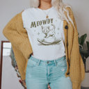  MEOWDY | Cowgirls and Cowboys: The Wild West Kitty Adventure! Soft Cozy Longer Length Unisex Graphic Tee T-shirt