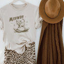  MEOWDY | Cowgirls and Cowboys: The Wild West Kitty Adventure! Soft Cozy Longer Length Unisex Graphic Tee T-shirt