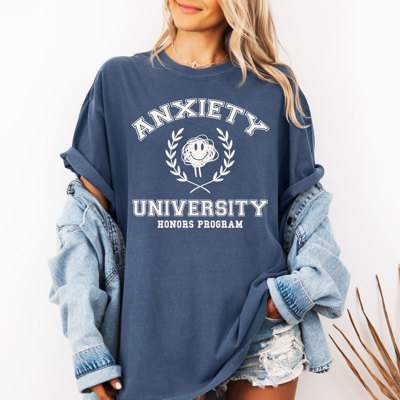 ANXIETY UNIVERSITY HONORS PROGRAM | Embrace the Jumble: Celebrating Minds in Chaos Unisex Heavyweight Comfort Tee