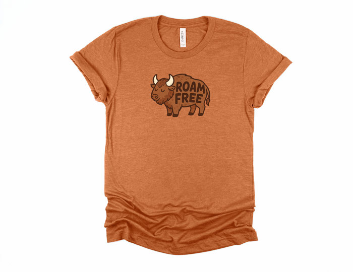 ROAM FREE | Embrace the Wild Spirit Soft Cozy Longer Length Unisex Graphic Tee T-shirt