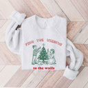  From The Windows And The Walls Im About To Deck These Halls - Vintage Retro Style Christmas - Sponge Fleece Raglan Sweatshirt (Unisex)