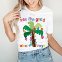  See the Good Palm Alphabet Tree Soft Unisex Graphic Tee T-shirt