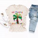  See the Good Palm Alphabet Tree Soft Unisex Graphic Tee T-shirt