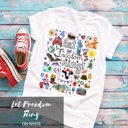  Let Freedom Ring Patriotic American Flag 4th of July It's The Little Things Soft Unisex Graphic Tee T-shirt