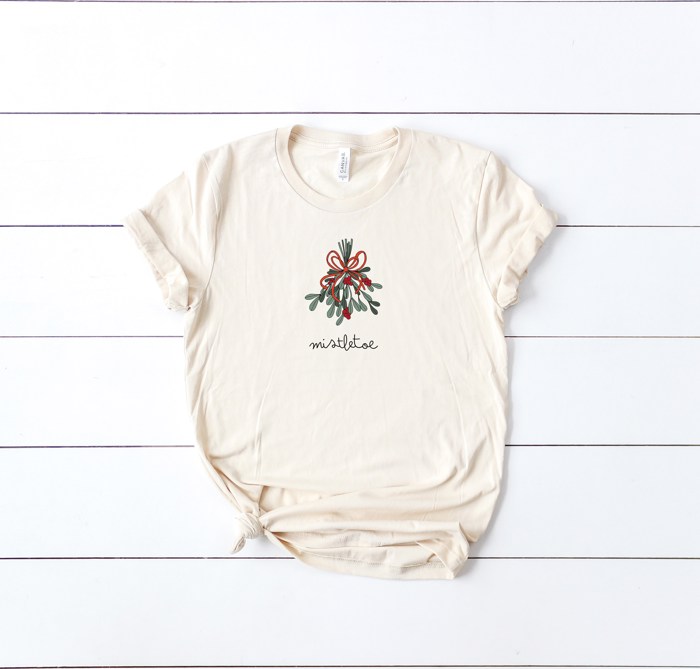 Mistletoe Botanical Inspired Soft Unisex Graphic Tee T-shirt