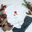  Poinsettia Botanical Inspired Soft Unisex Graphic Tee T-shirt