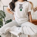  Irish You were naked lucky clover St. Patrick's Day Soft Unisex Graphic Tee T-shirt