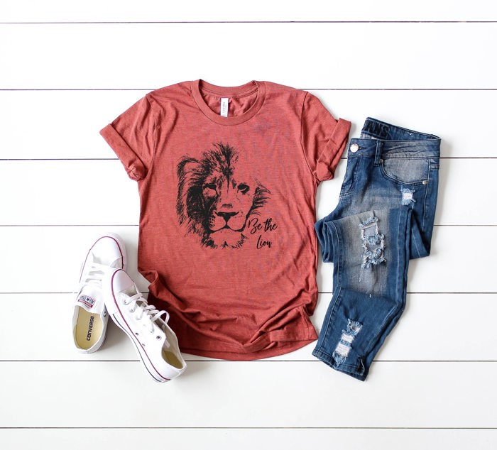 Be The Lion Women's Fierce Inspired Soft Unisex Graphic Tee T-shirt