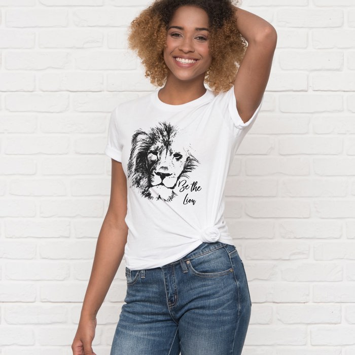 Be The Lion Women's Fierce Inspired Soft Unisex Graphic Tee T-shirt