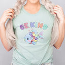  Be Kind Rainbow Fish Pastel Kawaii Watercolor Storybook Librarian Teacher Kindness Soft Cozy Longer Length Unisex Graphic Tee T-shirt