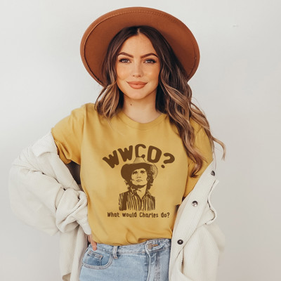 WWCD? | What would Charles do? Soft Cozy Longer Length Unisex Graphic Tee T-shirt