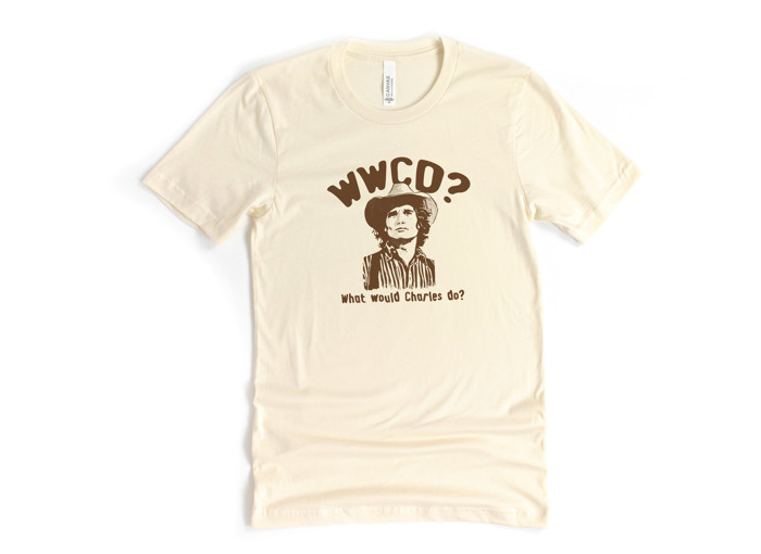 WWCD? | What would Charles do? Soft Cozy Longer Length Unisex Graphic Tee T-shirt