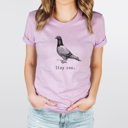  Stay Coo. Inked Pigeon Soft Cozy Longer Length Unisex Graphic Tee T-shirt