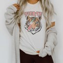  Fierce Tiger Lightning Bolt Soft Unisex Graphic Tee T-shirt