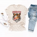  Fierce Tiger Lightning Bolt Soft Unisex Graphic Tee T-shirt