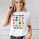  All the Cool Kids are Reading Soft Cozy Longer Length Unisex Graphic Tee T-shirt
