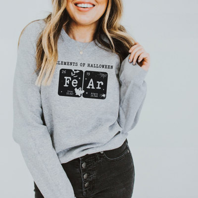 ELEMENTS OF HALLOWEEN | A Spooktacular Chemical Composition Soft Unisex Graphic Sweatshirt Print