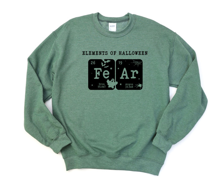 ELEMENTS OF HALLOWEEN | A Spooktacular Chemical Composition Soft Unisex Graphic Sweatshirt Print