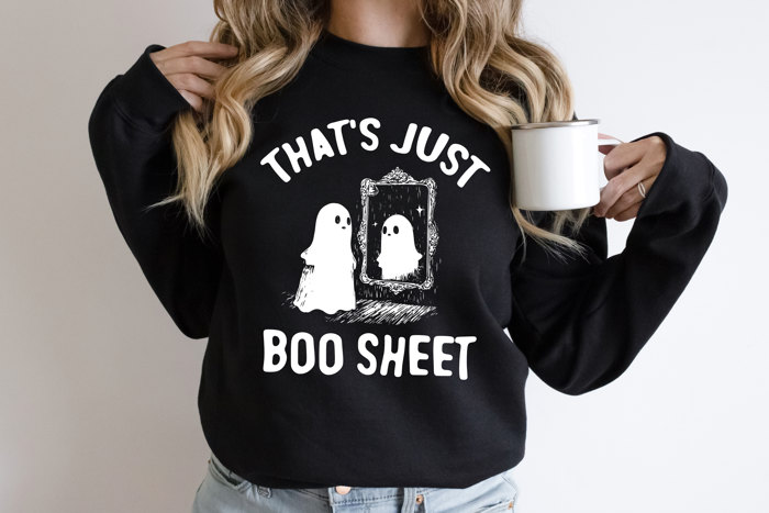 That's Just Boo Sheet - Halloween Ghost Soft Unisex Graphic Sweatshirt Print